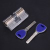 7 Pcs Transparent Padlock Set Pick Cutaway Practice Lock With