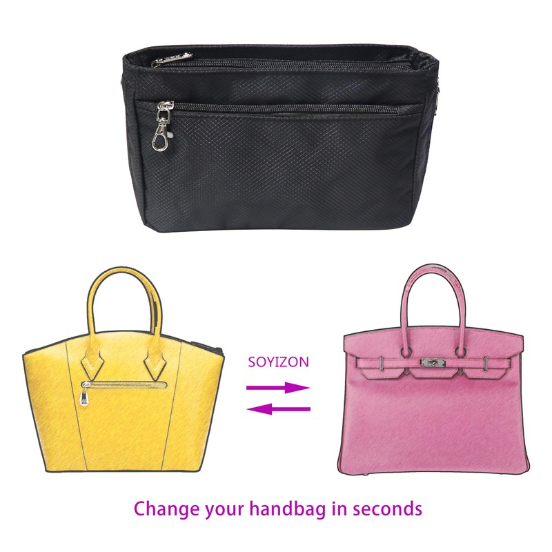 Soyizom Expandable Nylon Handbag Liner Organiser Purse Organiser Insert Bag