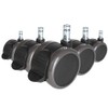 5 x Hard Bottom Roles with Parking Brake 11 mm/65