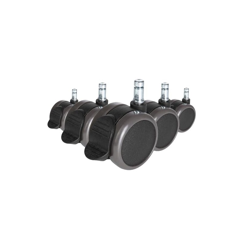 5 x Hard Bottom Roles with Parking Brake 11 mm/65