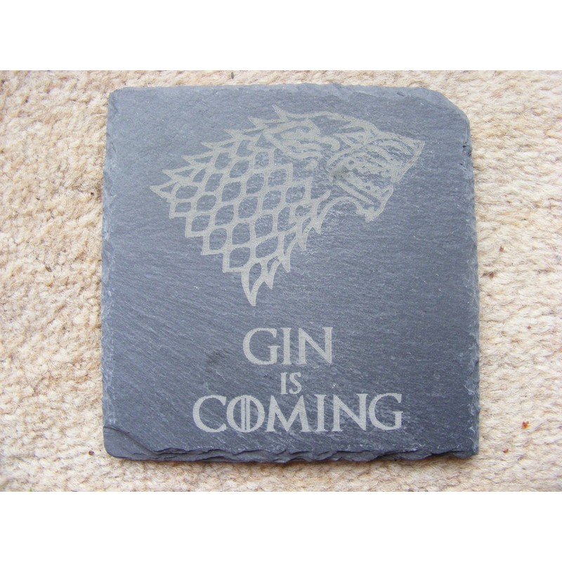 SLATE GAME OF THRONES INSPIRED COASTERS DRINKS MAT ENGRAVED NOVELTY