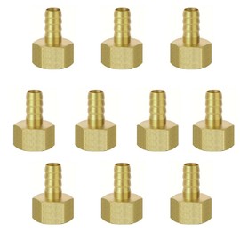 Cobenga 1/2" Pex Fittings, Brass 1/2 Pex Female Adapter, PEX 1/2" x 1/2" NPT Female Threaded Adapter, 1/2" Pex to 1/2" Female NPT, No Lead Brass 1/2" Pex Fittiings Set for Gas/Hydraulic System