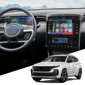 For 2024 Hyundai Tucson Screen Protector - 2022-2024 Tucson 10.25 Inch+Dash+8 Inch+AC Screen Protector 2022-2024 Tucson Accessories 9H Hardness Tempered Glass Anti Scratch Navigation Dashboard - HD
