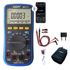 OWON B41T+ Bluetooth Digital Multimeter, 22000 Counts Auto Ranging Digital 3 in 1 Multimeter with Bluetooth True RMS Backlight Test Meter for Electrical Testing