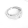 Stainless Steel Sunshine Signet Style Fashion Dainty Wedding Promise Festival