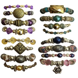 Sabrikas - Kit de Manualidades con Cuentas para Fabricación de Pulseras y Joyas