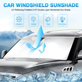 KUST Custom Fit Windshield Sun Shade for 2014-2024 Infiniti QX80 SUV Accessories Sunshade Sun Visor Protector Foldable Blocks UV Rays Keep Your Car Cooler