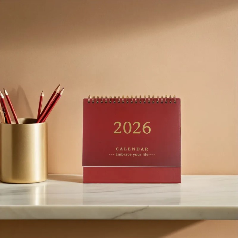 Minicalendario De Escritorio 2026, Planificador Mensual Con