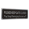 Please Keep Gate Closed Sign Guard Dogs Warning Sign Aluminum
