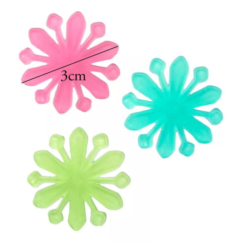 Fluorescent Toys 100 Estrellas Pared Stickers Neon Fosforescente Brilla Noche