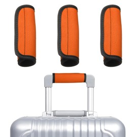 uxcell 3 Pcs Luggage Handle Wrap for Suitcase, Neoprene Handbag Grip Cover Protector Luggage Identifiers Suitcase Handle Wraps for Luggage Shopping Bag Travel Bags, Orange