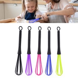 Tiiyee Plastic Whisk Set, 5Pcs Mini Hair Dye Cream Stirrer Kitchen Mixer Tool Salon Barber Hairdressing Hair Color Stirring Matcha Whisks Home Stirring for Coffee Tea Espresso