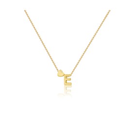 CAROVO Initial Necklace for Women, Dainty Gold Necklace Letter E Initial Necklace Heart Pendant Necklace Simple Cute Gold Necklace for Women Jewelry Gifts