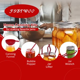 FSBTWOO Canning Supplies Starter Kit, Home Canning Kit Tools Set for 37PCS Kitchen, Durable and Comfortable Material, Non-Slip and Easy to Control When in Use, A Good Set of Canning Accessories Equipment.