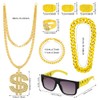 BSBUY Costume Set Rapper Hip Hop Accessories with Dollar Chain