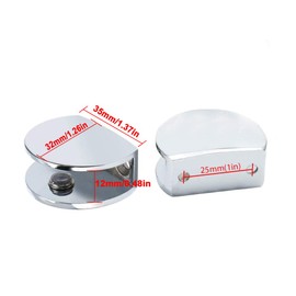 Adjustable Wood/Glass Shelf Bracket Solid Metal Wall Mount 4 Pcs or Two Pair,Polished Chrome (k140-4pcs)