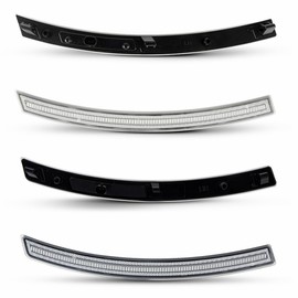 Yankok LED Side Markers Compatible with Chevy Corvette C7 2014-2019 Clear Lens, Amber Front Red Rear Turn Signal Lights Plug and Play