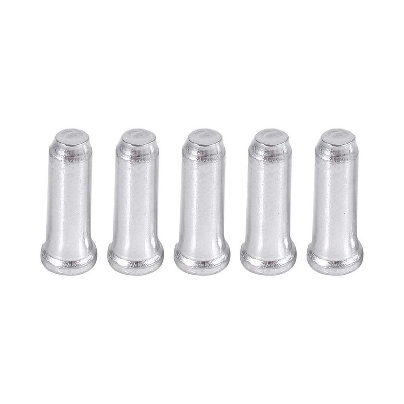 100PCS 100PCS Aluminum Alloy Brake Cable Tips Crimps Derailleur Shifting