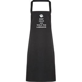 Hippowarehouse Keep calm and walk the labrador dog Apron kitchen cooking painting DIY onesize adult