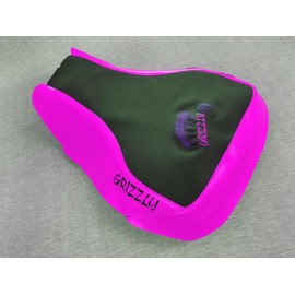 Hidden Comfort Camo HCC Racing ATV seat Cover Compatible with Yamaha Grizzly 125 Griz Logo Black/Pink