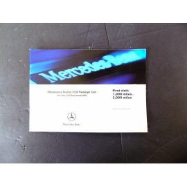 2006 mercedes  slk  cls  maintenance booklet maintenance schedule  NO amg
