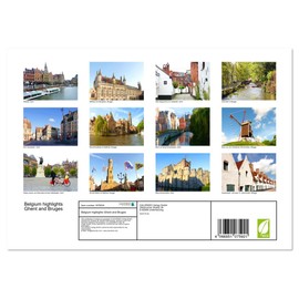 Belgium highlights Ghent and Bruges (Monthly Wall Calendar 2025 11.7" x 16.5" (open)), CALVENDO 14 Month Calendar