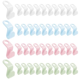 40 Pcs Clothes Hanger Connector Hooks, Space Saving Hangers, Coat Hangers Space Saving, Wardrobe Wizard Hooks, Coat Hanger Hooks for Wardrobe Storage