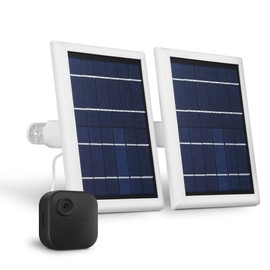 Wasserstein Solar Panel with Internal Battery - Compatible with Blink Outdoor 3/4 (2-Pack, White) (Camera NOT Included)