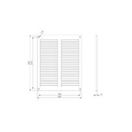 ABOUT VENT 200x250mm / 8x10 inch Black Metal Ventilation Grille with Flyscreen - Air Vent Cover