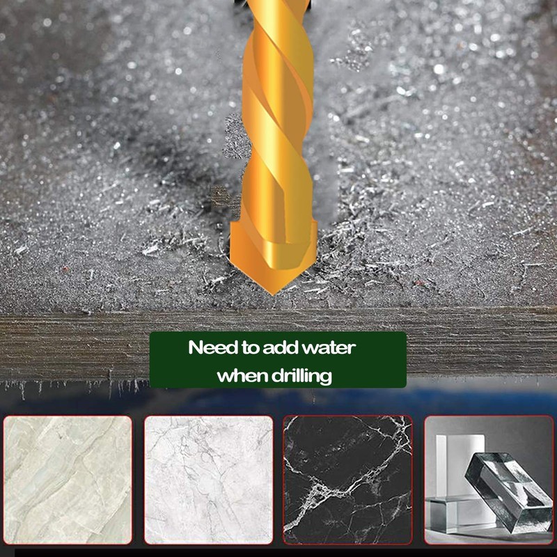 JOERIC Titanium Masonry Drill Bits Set, 10PCS Concrete Drill Bit