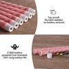 Girimax Pink Spiral Flameless Taper Candles with Remote, Flickering Battery