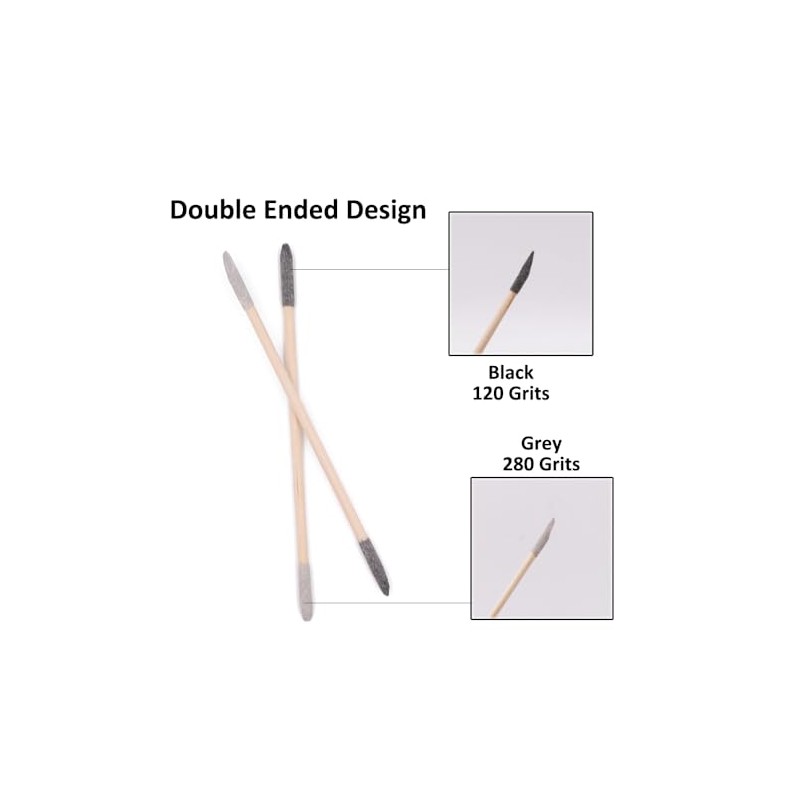60 Pcs Sanding Sticks, Double End Matchsticks Sanding Twigs, Fine