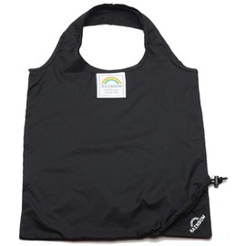 Nickknack 02887-06 Weight Approx. 1 Strawberry Small Eco Bag, Black, Foldable, Popular for Men, Black