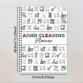 Adhd Cleaning Plan Schedule,Cleaning Organizing Planner Notbook, Daily Weekly Monthly Checklist for Home Custom Adjustable Clean Up Household Chores Sheet