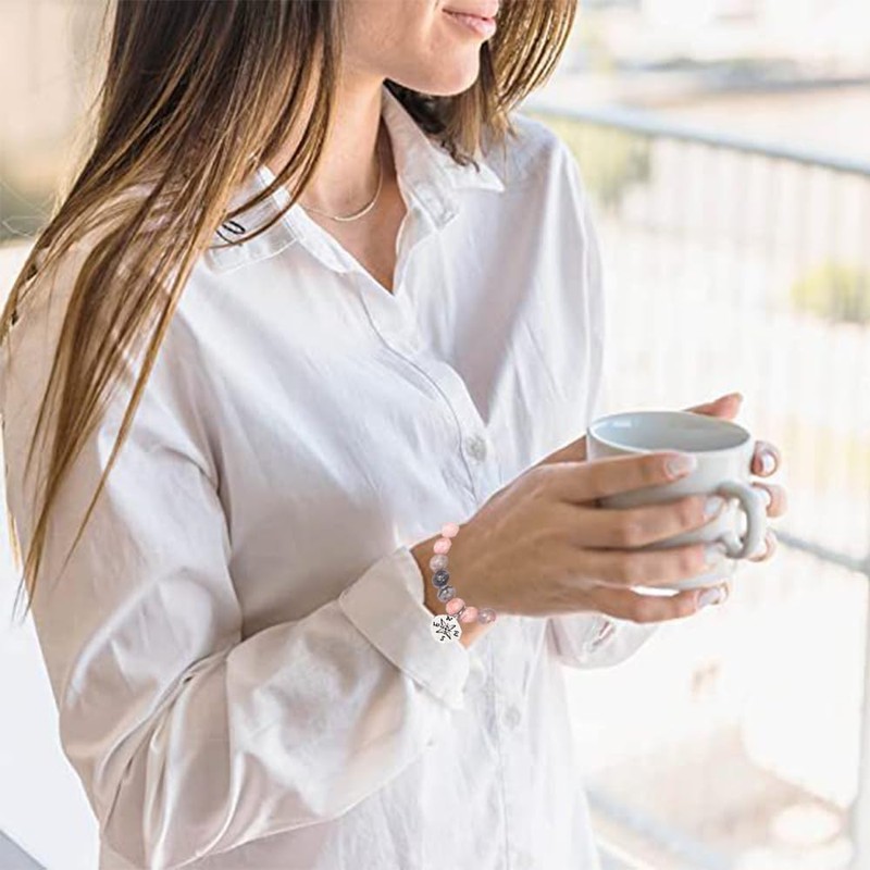 Retirement Gifts For Women, Coworker Farewell Friendship Beaded Natural Stone