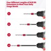 4 Pcs Red Drill Bit Extension Set, 1/4 Inch Magnetic
