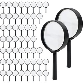 52 Pack Handheld Magnifier Plastic Magnifying Glass Mini Hand Lens Portable Handheld Magnifying Lenses Bulk for Kids Reading Science Class Outdoor Activities