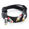 deleyCON PREMIUM 0.5m HQ Stereo Audio RCA Extension Lead -