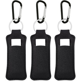 KUKEANVO Chapsticks Holder Keychain for Lipstick, Lip Balm Keychain Holder with Clip, Stocking Stuffers for Women