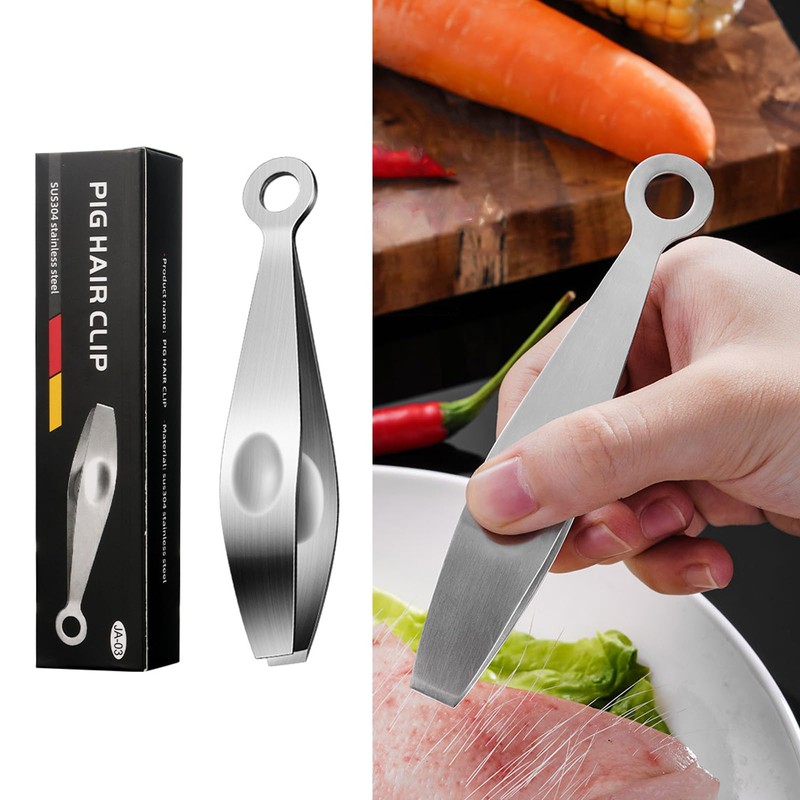 This multi-functional 304 stainless steel kitchen utility tweezer is a