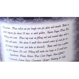 Sugar Plum Pie Filling Montana - 20 oz jar Grown & Hand Picked for Bounty Foods this is Vegan Friendly | Gluten-Free | Non-GMO Best for Pies - Cobblers - Toppings and Desserts (SPPF 20OZ)