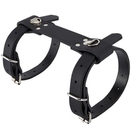 Dream Apparel Blanket Straps for Carrying, Adjustable Leather Carry Straps Motorcycle Bed Roll Picnic Bedroll Carrier, Black