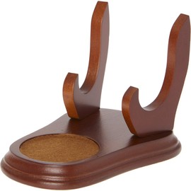 Bard's Elevated Saucer Walnut Cup & Saucer Stand, 4" H x 4.25" W x 6" D