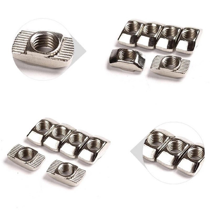 50 x M4 Hammer Nuts 6 mm Groove 6 Made