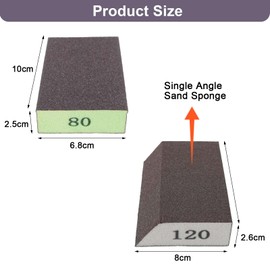 TayBong 12 Pcs Sanding Sponges, 60/80/120/150/180/220 Grit Sanding Blocks, Wet and Dry Reusable Sanding Block, Sanding Blocks for Wood, Crafts, Drywall, Metal