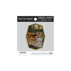 Die Cut Sticker Sedona, Arizona, Oak Creek Canyon, River Rocks, Contour Vinyl Sticker 1 to 3 inches (Waterproof Decal for Cars, Water Bottles, Laptops, Coolers), Small