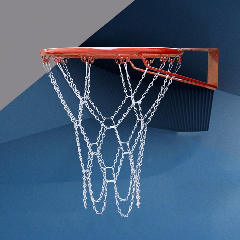 POFET Heavy Duty Basketball Replacement Chain Net with S Hooks,