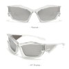 BAWUYI Cool Futuristic Y2K Sunglasses for Men Women Sports Wrap