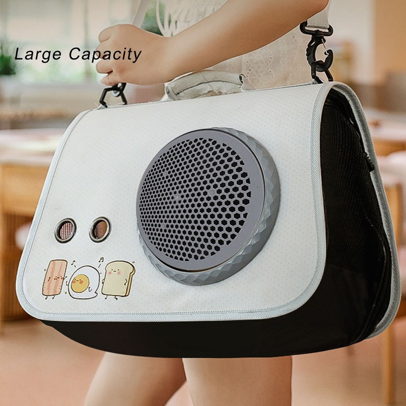 Cat Space Capsule Carrier Breathable Mesh Cover Large Capacity PU