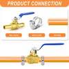 GASHER 1PCS 5/8 Inch Heavy-Duty Brass Barb Ball Valve With